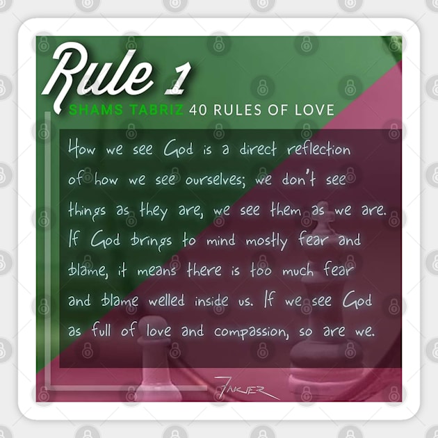 40 RULES OF LOVE - 1 Magnet by Fitra Design